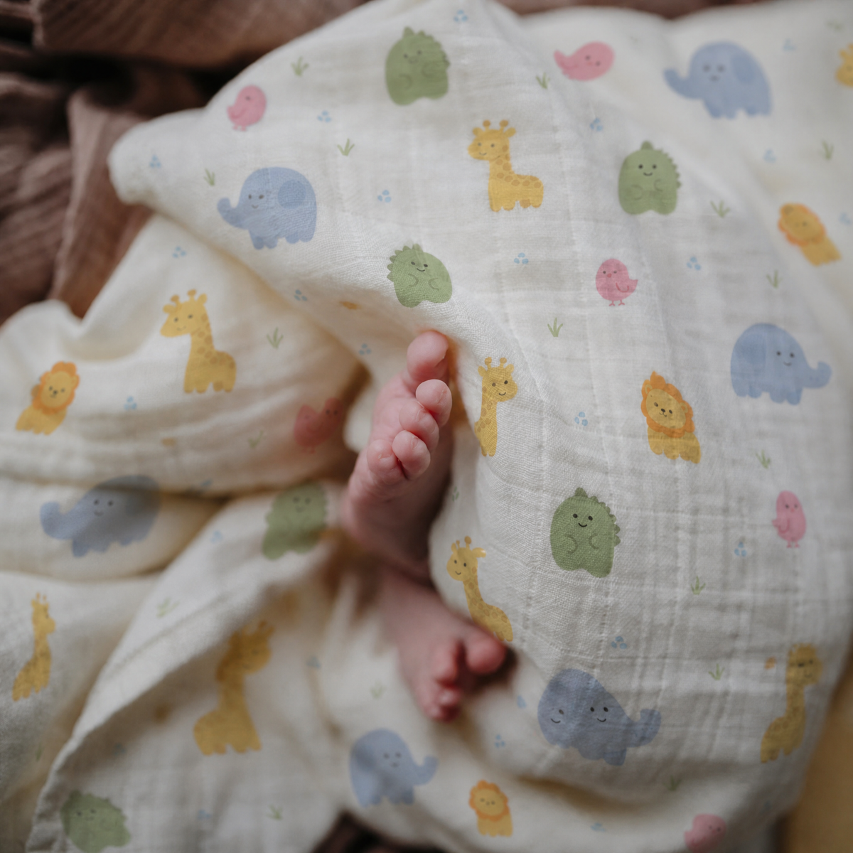 dotty Friends Bamboo Muslin Swaddle