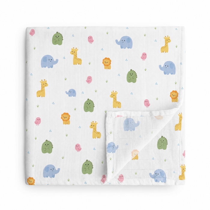 dotty Friends Bamboo Muslin Swaddle