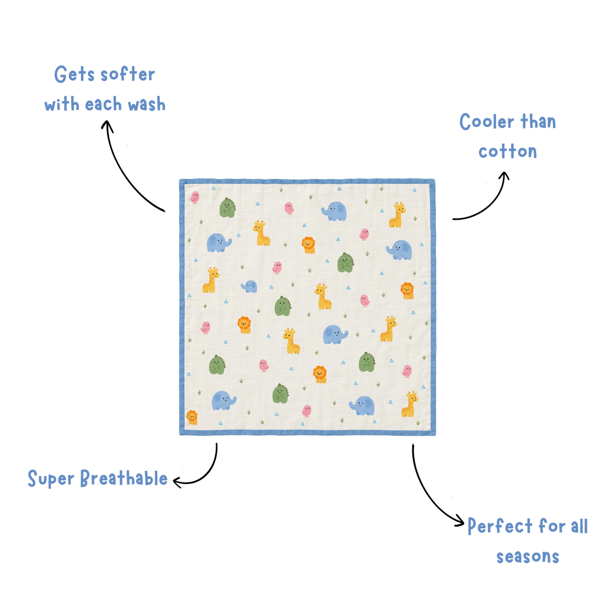 dotty Friends Bamboo Muslin Blanket