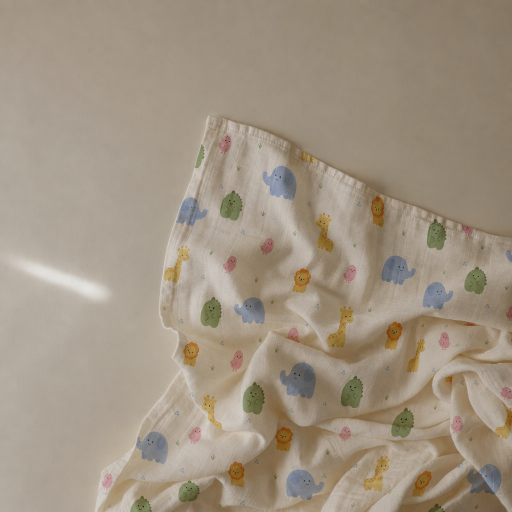 dotty Friends Bamboo Muslin Swaddle