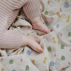 dotty Friends Bamboo Muslin Blanket