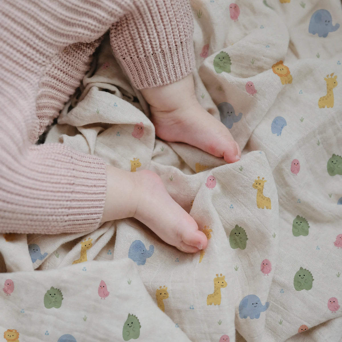 dotty Friends Bamboo Muslin Blanket