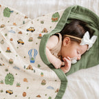 Dino Bamboo Muslin Blanket