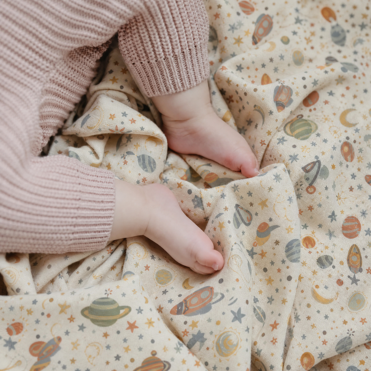 Space Bamboo Muslin Swaddle