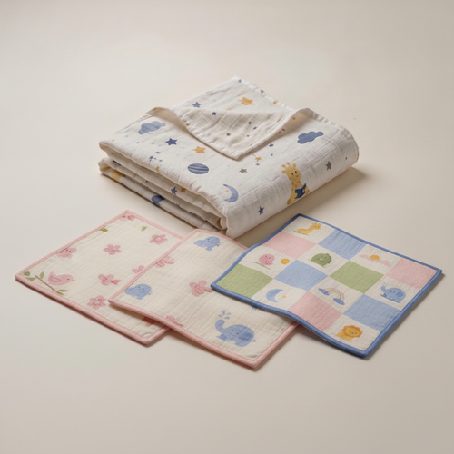 Build your own bundle: a blanket, a swaddle and a hooded towel